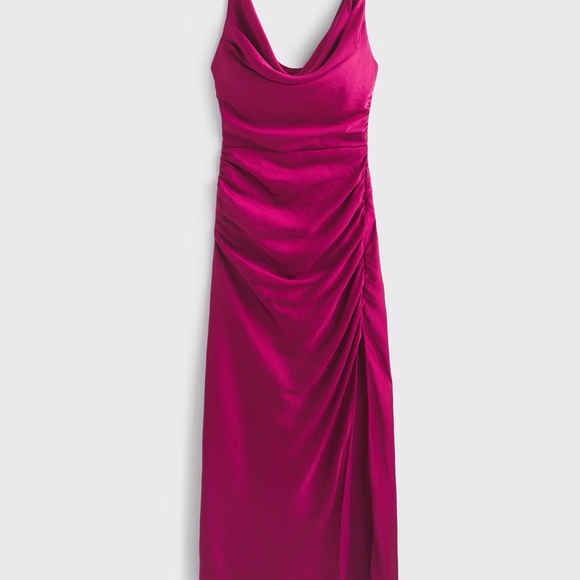 Abercrombie & Fitch Dresses & Skirts - Abercrombie cowl neck draped maxi dress fushia tall